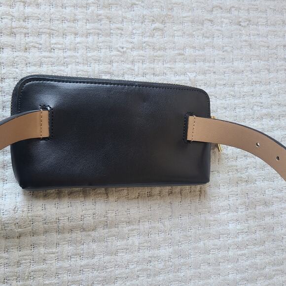 Kate Spade New York Black Genuine Leather Belt Bag NWT Size Small Medium - Picture 10 of 12